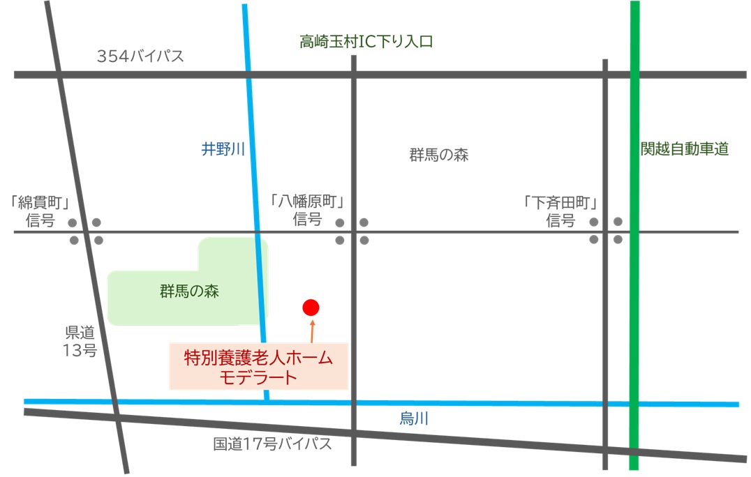 モデラート周辺地図